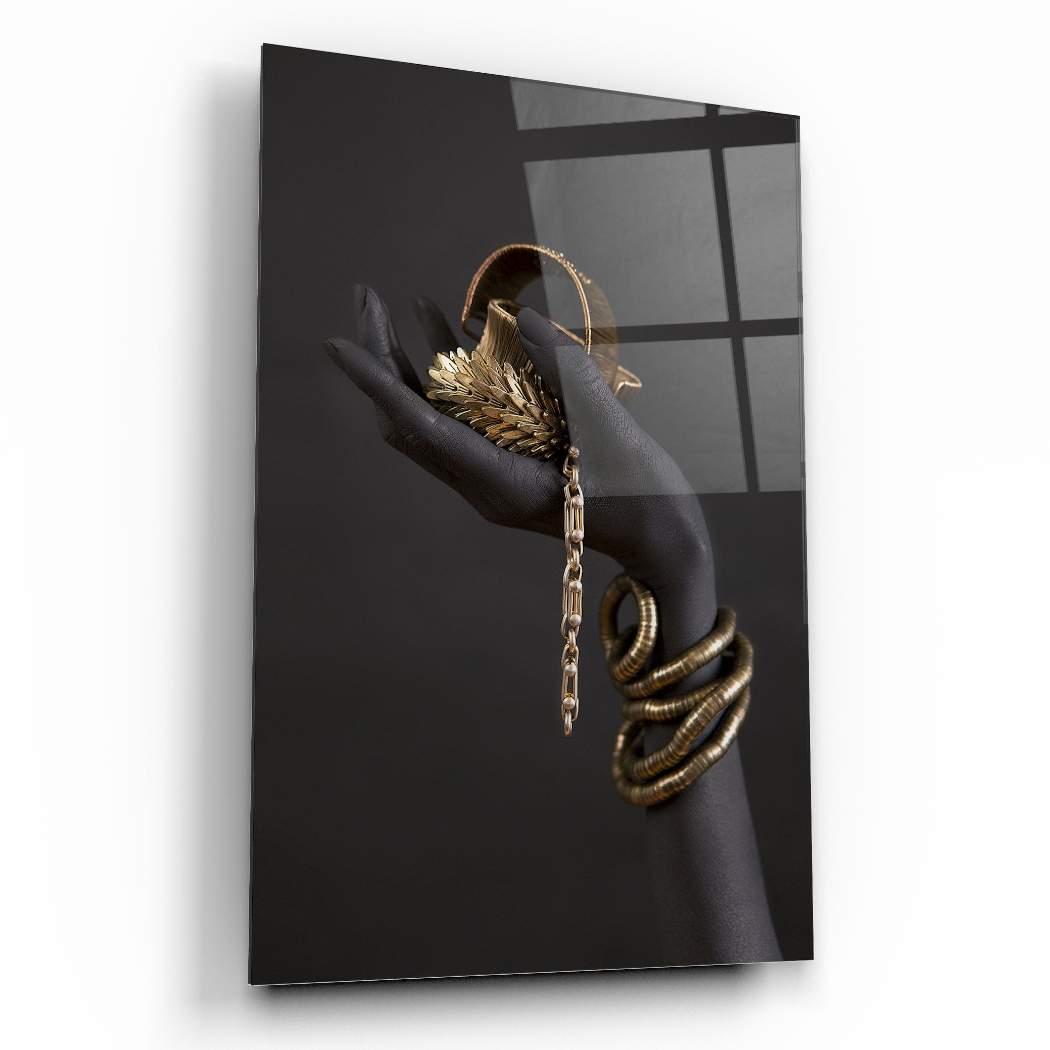 Gold Hand Glass Wall Art