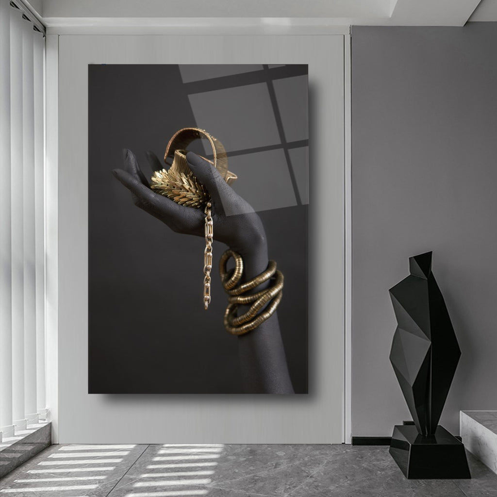 Gold Hand Glass Wall Art