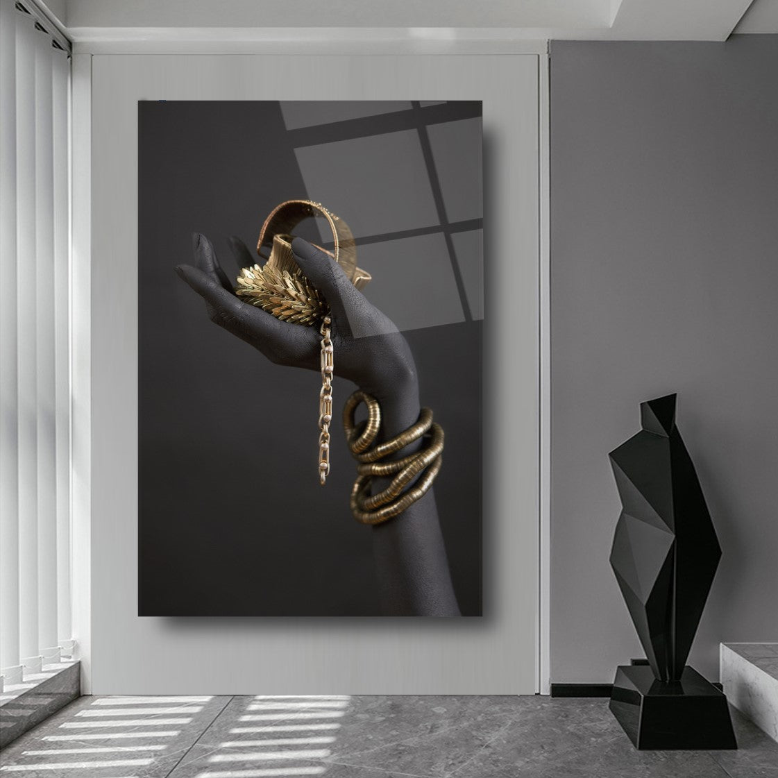 Gold Hand Glass Wall Art
