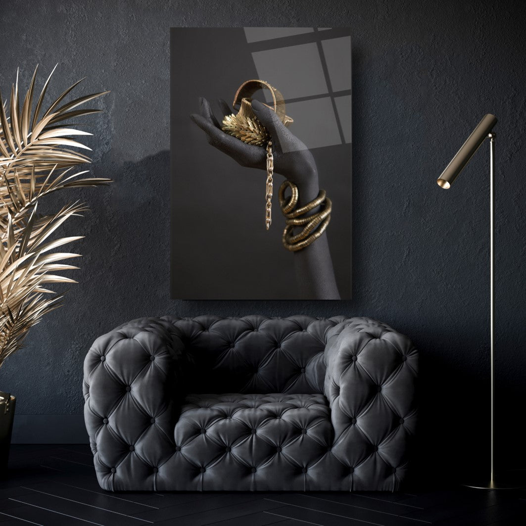 Gold Hand Glass Wall Art