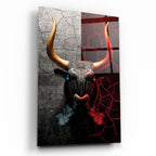 Bull Glass Wall Art