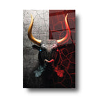 Bull Glass Wall Art