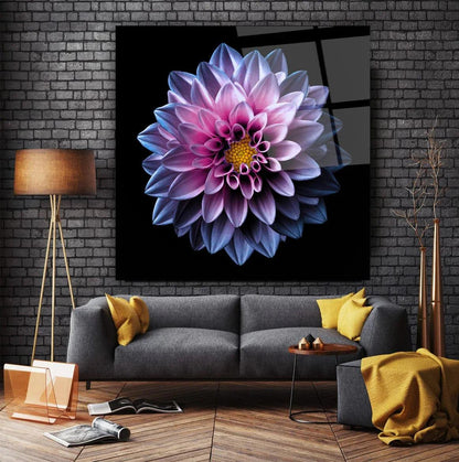 Purple Flower Glass Wall Art - LUXARTDECO