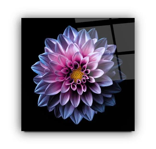 Purple Flower Glass Wall Art - LUXARTDECO
