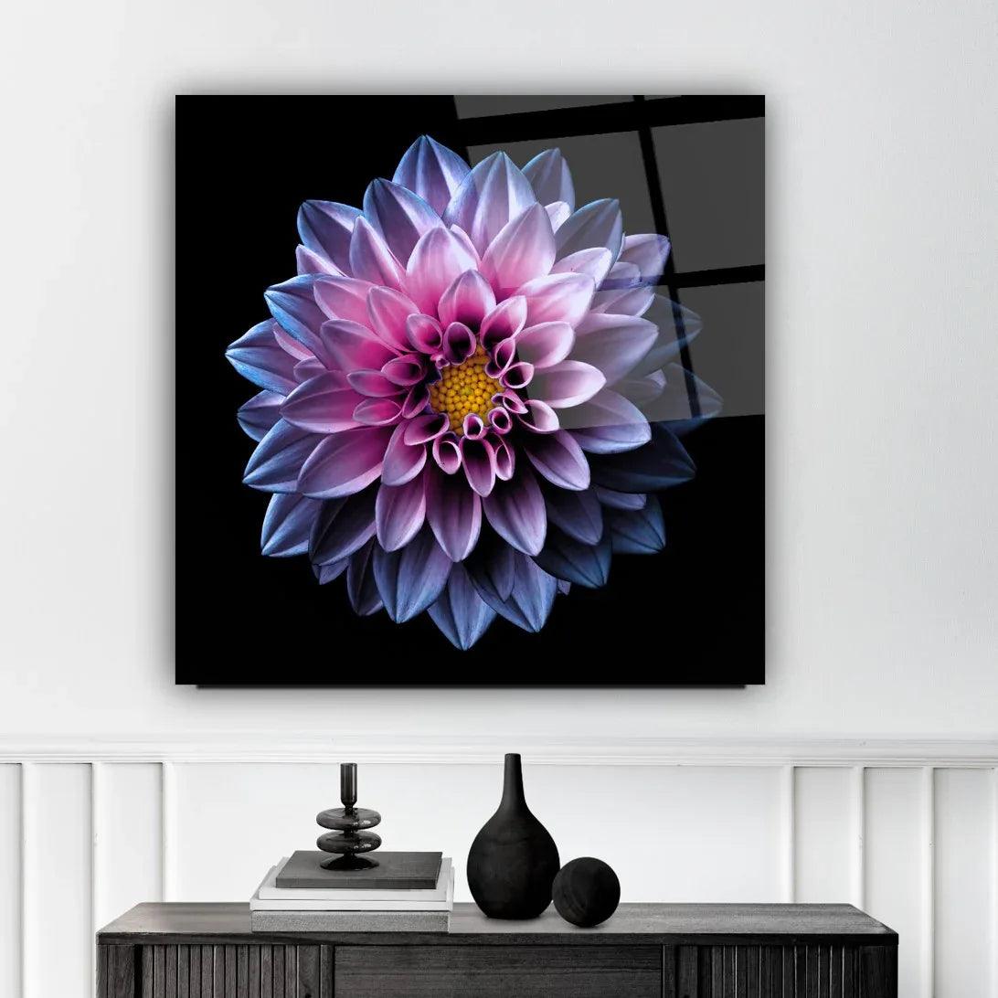 Purple Flower Glass Wall Art - LUXARTDECO