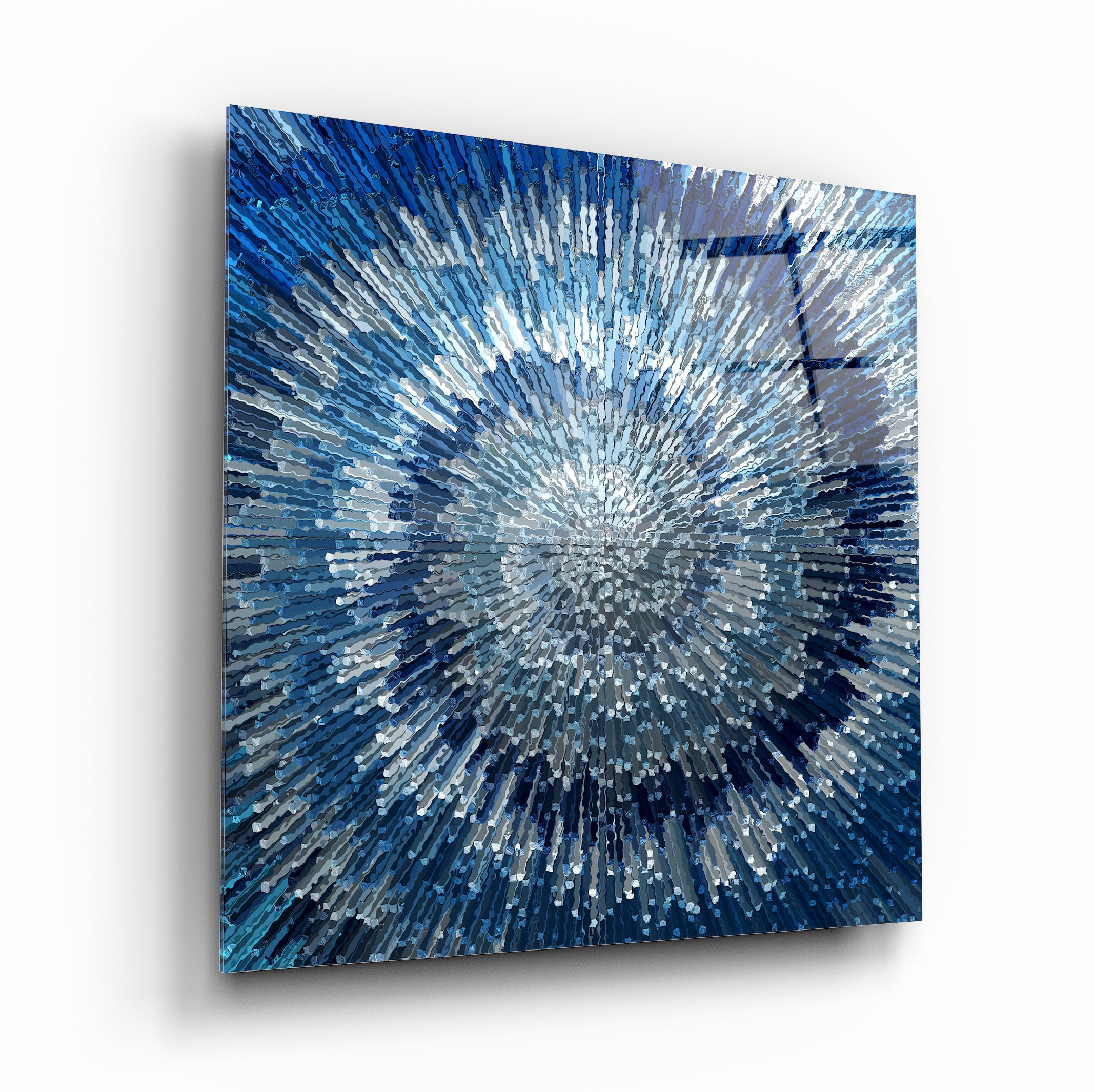 Blue Splash Glass Wall Art