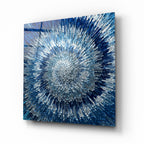 Blue Splash Glass Wall Art