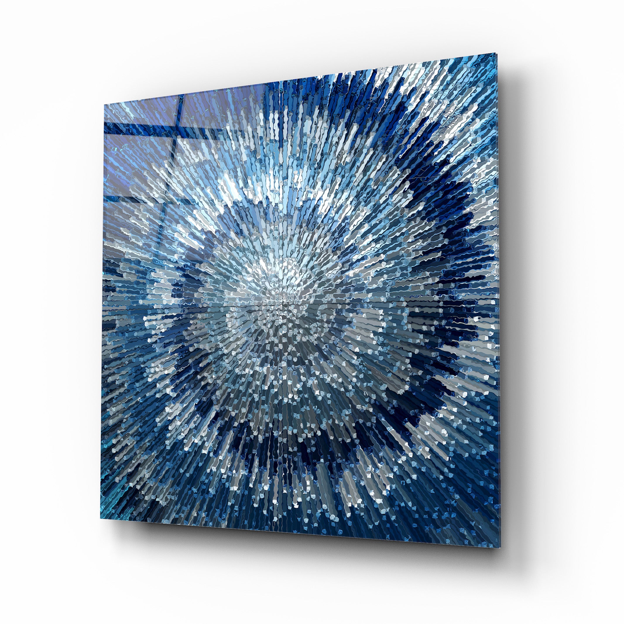 Blue Splash Glass Wall Art