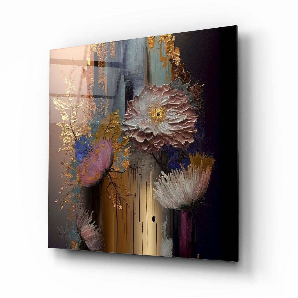 Flowers Glass Wall Art