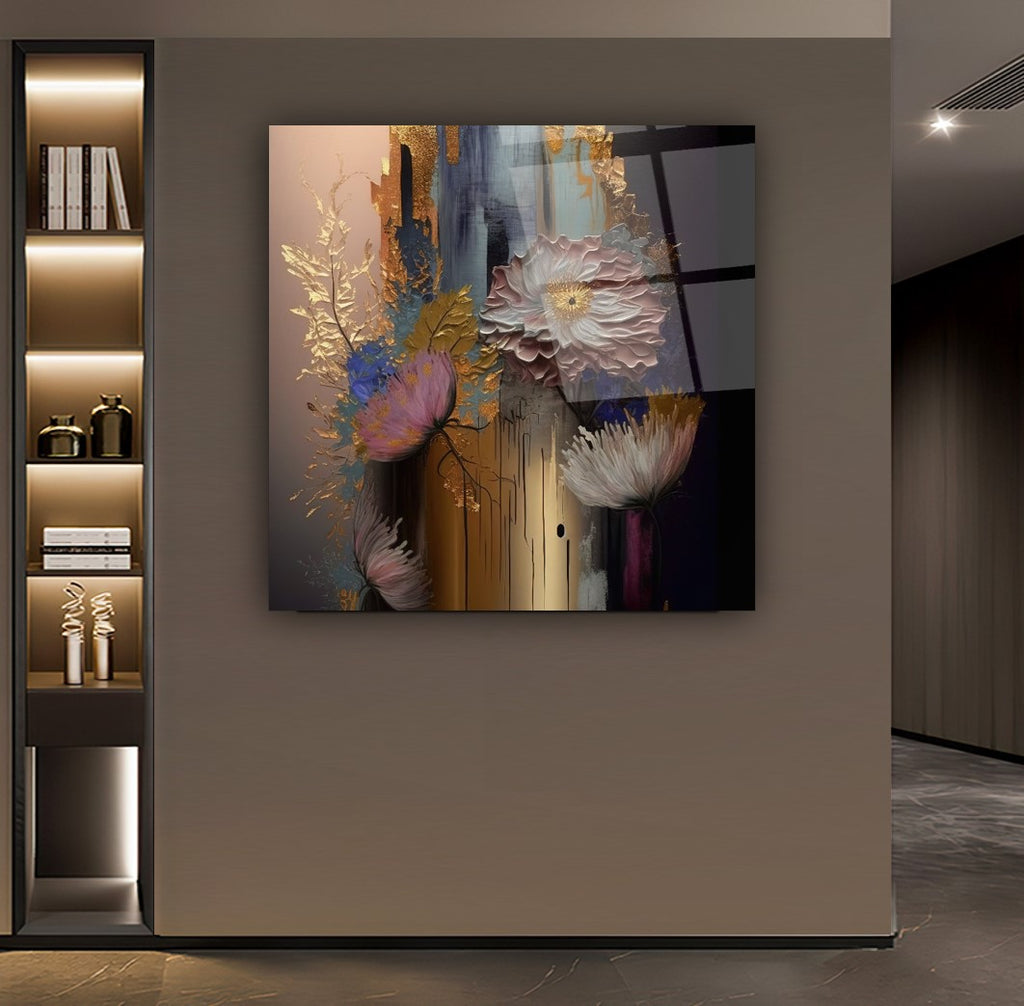 Flowers Glass Wall Art