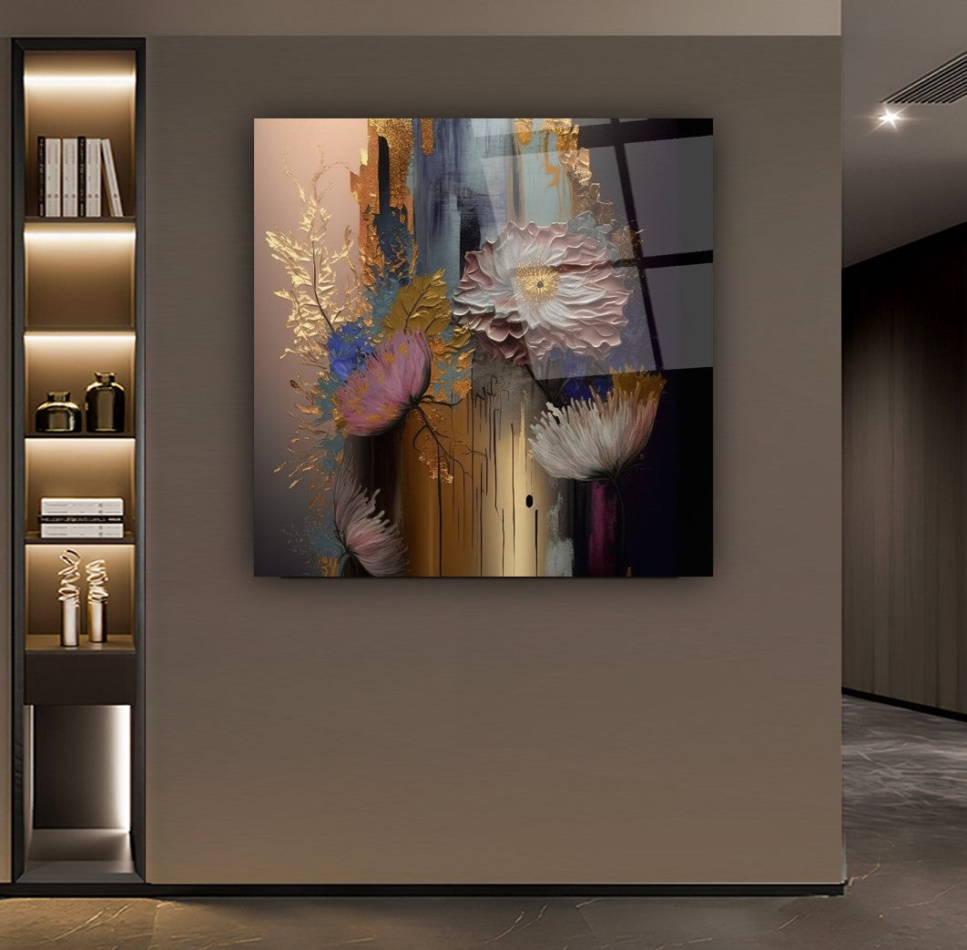 Flowers Glass Wall Art
