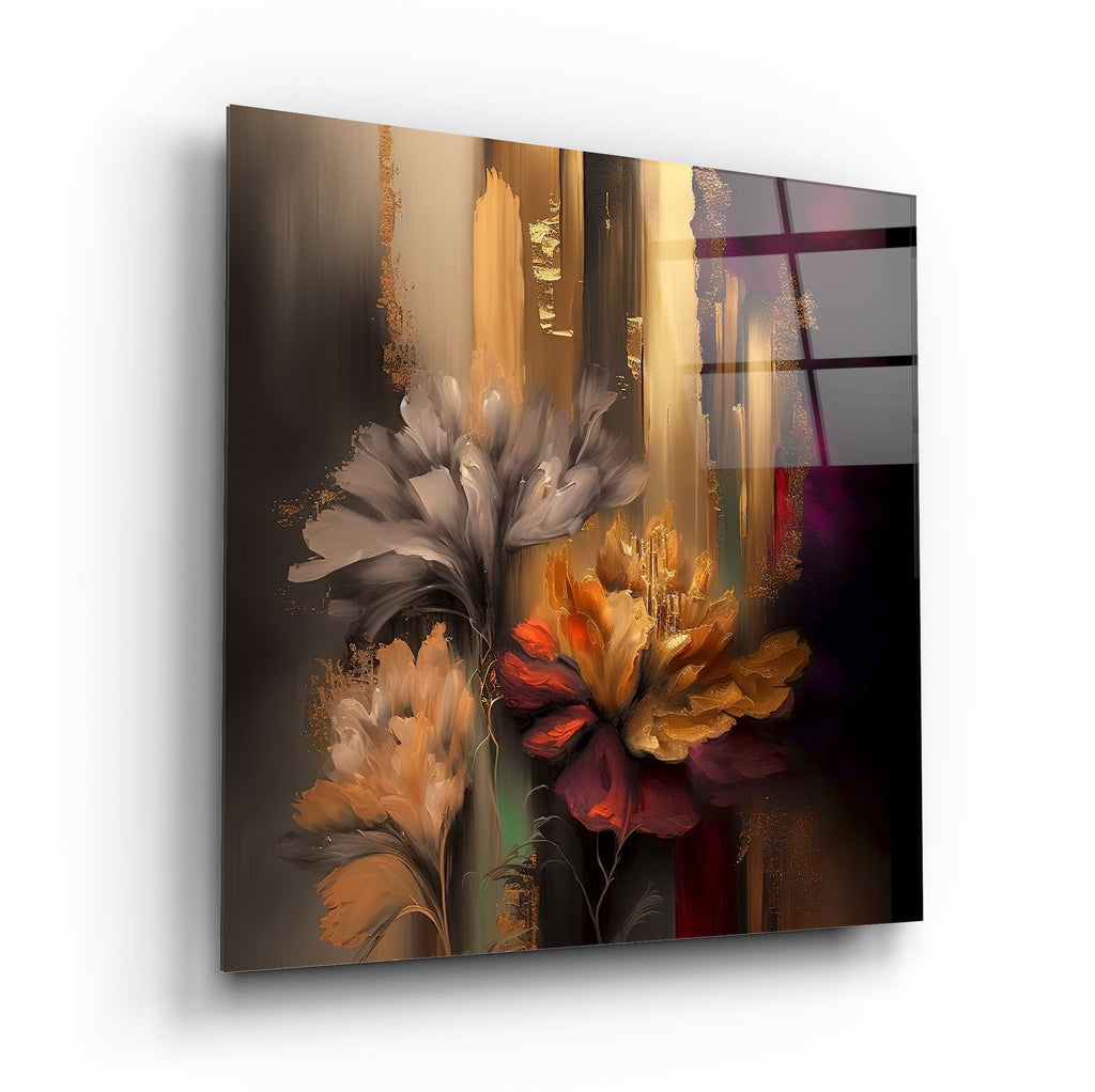 Flowers Glass Wall Art