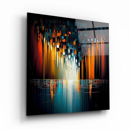 Colorful Abstract Glass Wall Art - LUXARTDECO