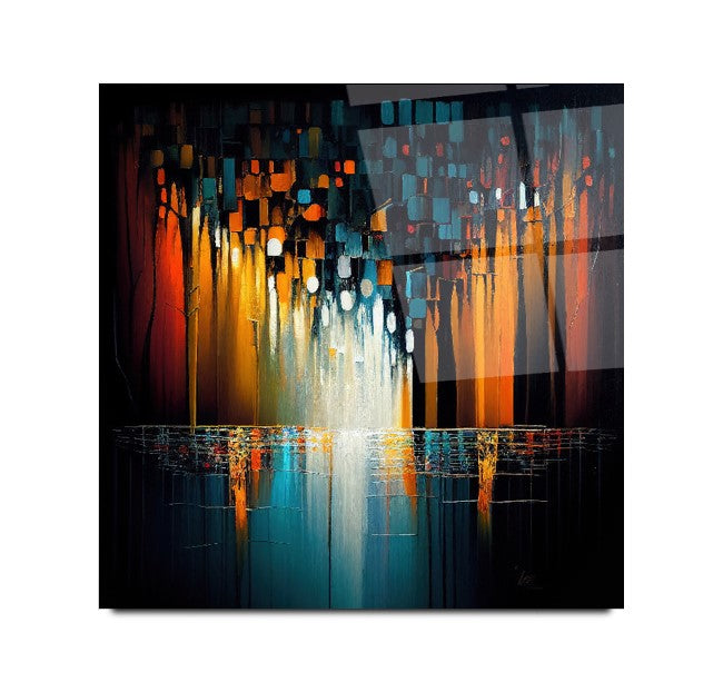 Abstract  Glass Wall Art