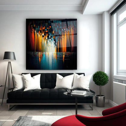 Colorful Abstract Glass Wall Art - LUXARTDECO