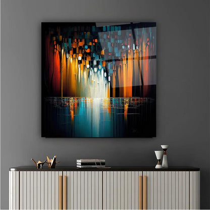 Colorful Abstract Glass Wall Art - LUXARTDECO