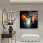 Abstract  Glass Wall Art