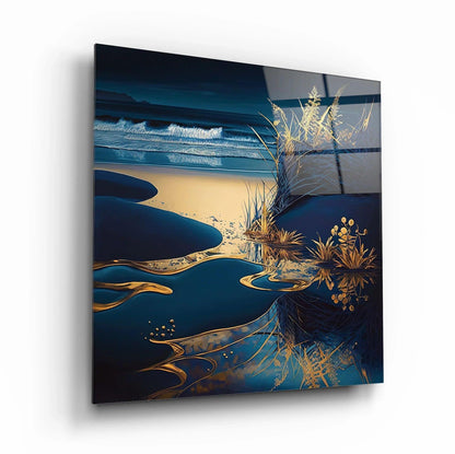 Ocean Waves Glass Wall Art - LUXARTDECO