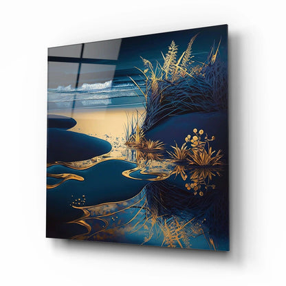 Ocean Waves Glass Wall Art - LUXARTDECO
