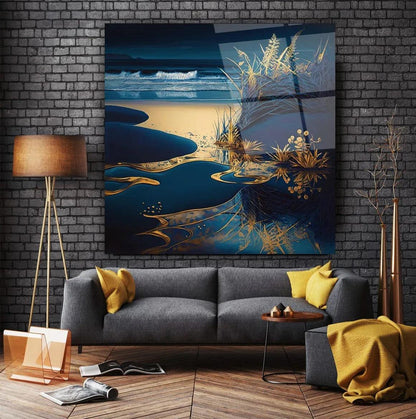 Ocean Waves Glass Wall Art - LUXARTDECO