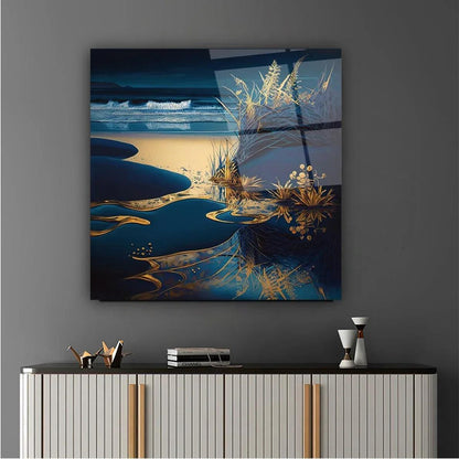Ocean Waves Glass Wall Art - LUXARTDECO
