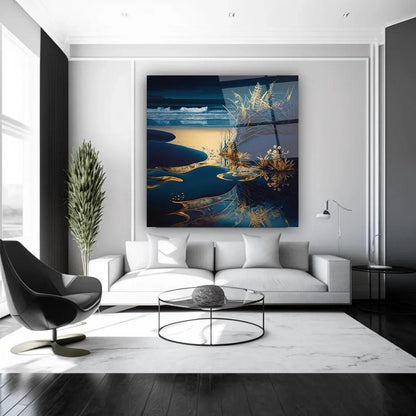 Ocean Waves Glass Wall Art - LUXARTDECO