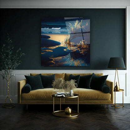Ocean Waves Glass Wall Art - LUXARTDECO