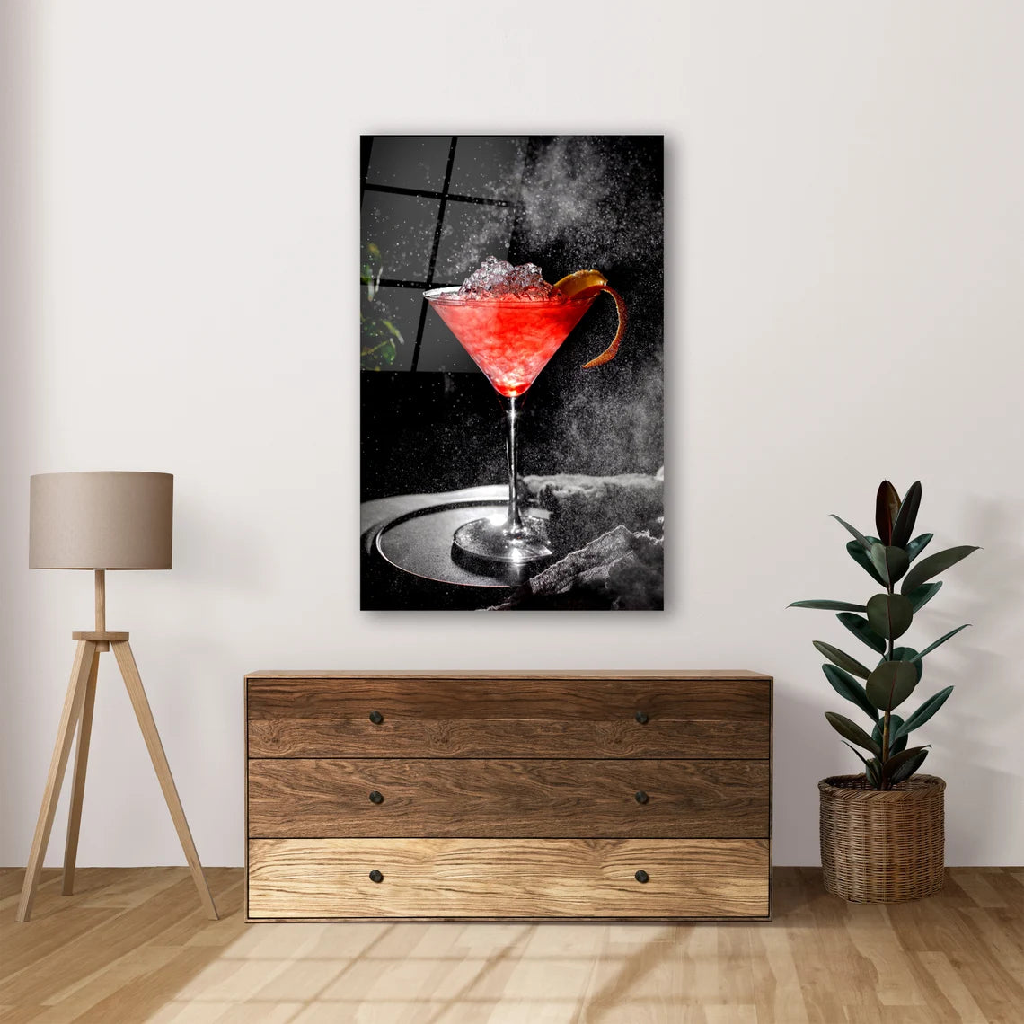 Portrait de femme en verre