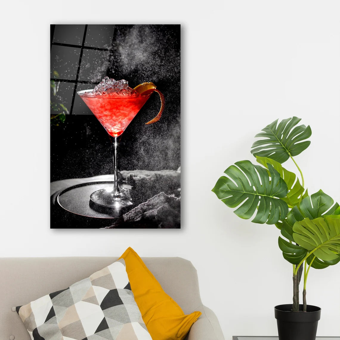 Portrait de femme en verre