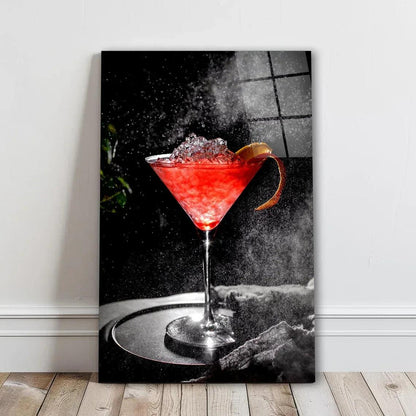 Chic Cocktail Glass Wall Art - LUXARTDECO
