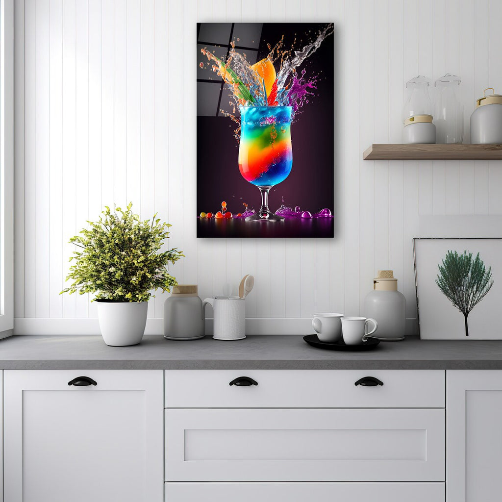 Portrait de femme en verre