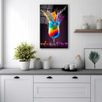 Portrait de femme en verre