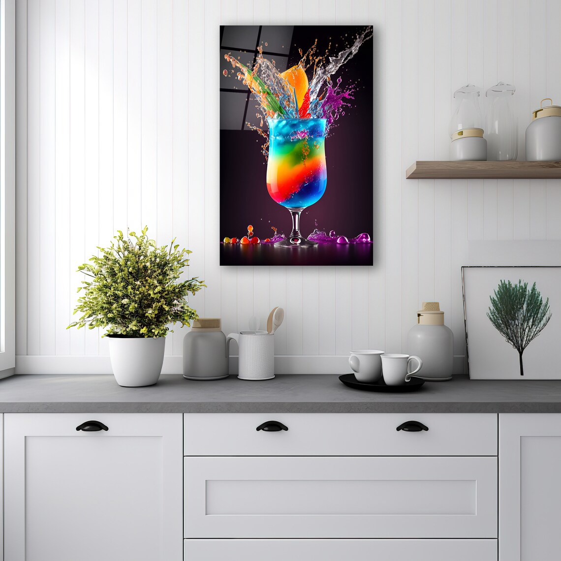 Portrait de femme en verre