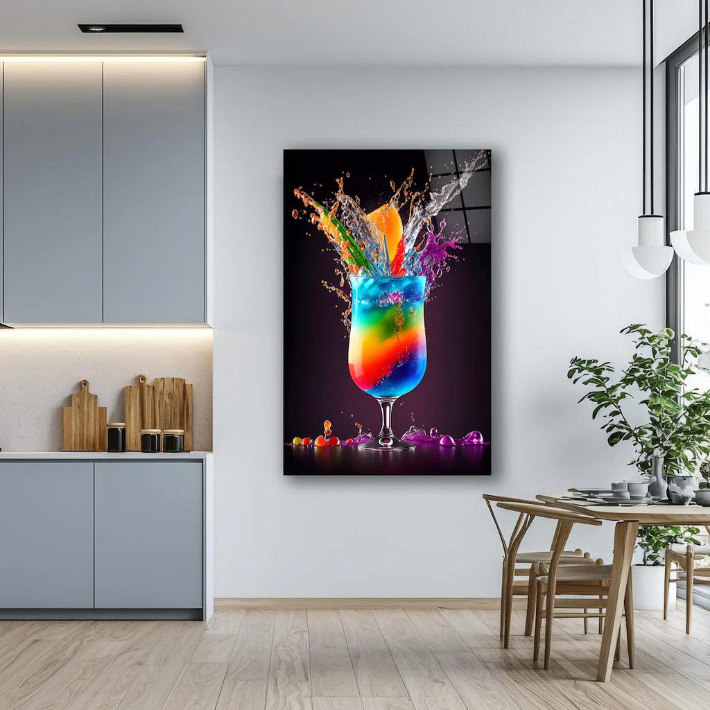 Portrait de femme en verre