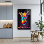 Portrait de femme en verre