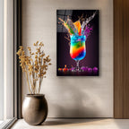 Portrait de femme en verre