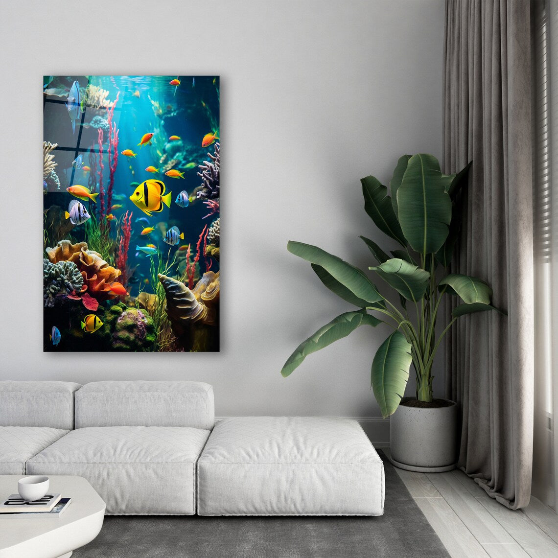 Portrait de femme en verre