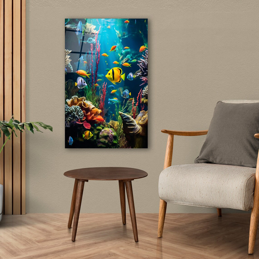 Portrait de femme en verre