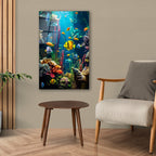 Portrait de femme en verre