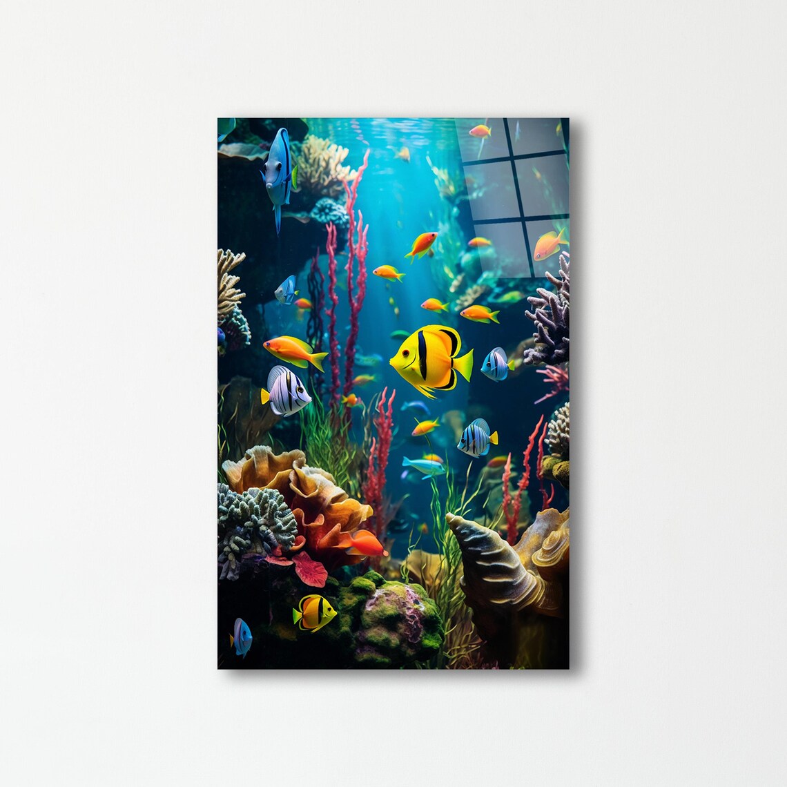 Portrait de femme en verre