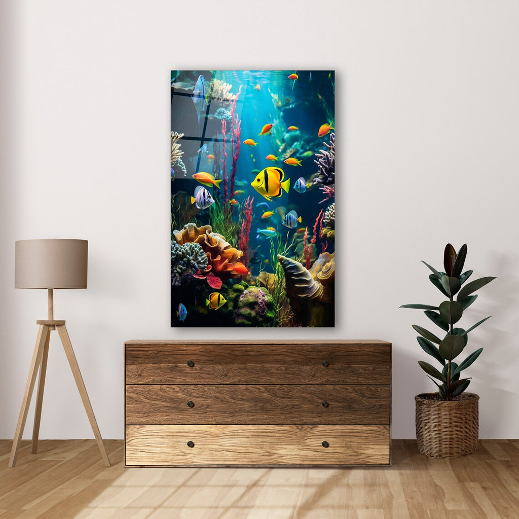 Portrait de femme en verre