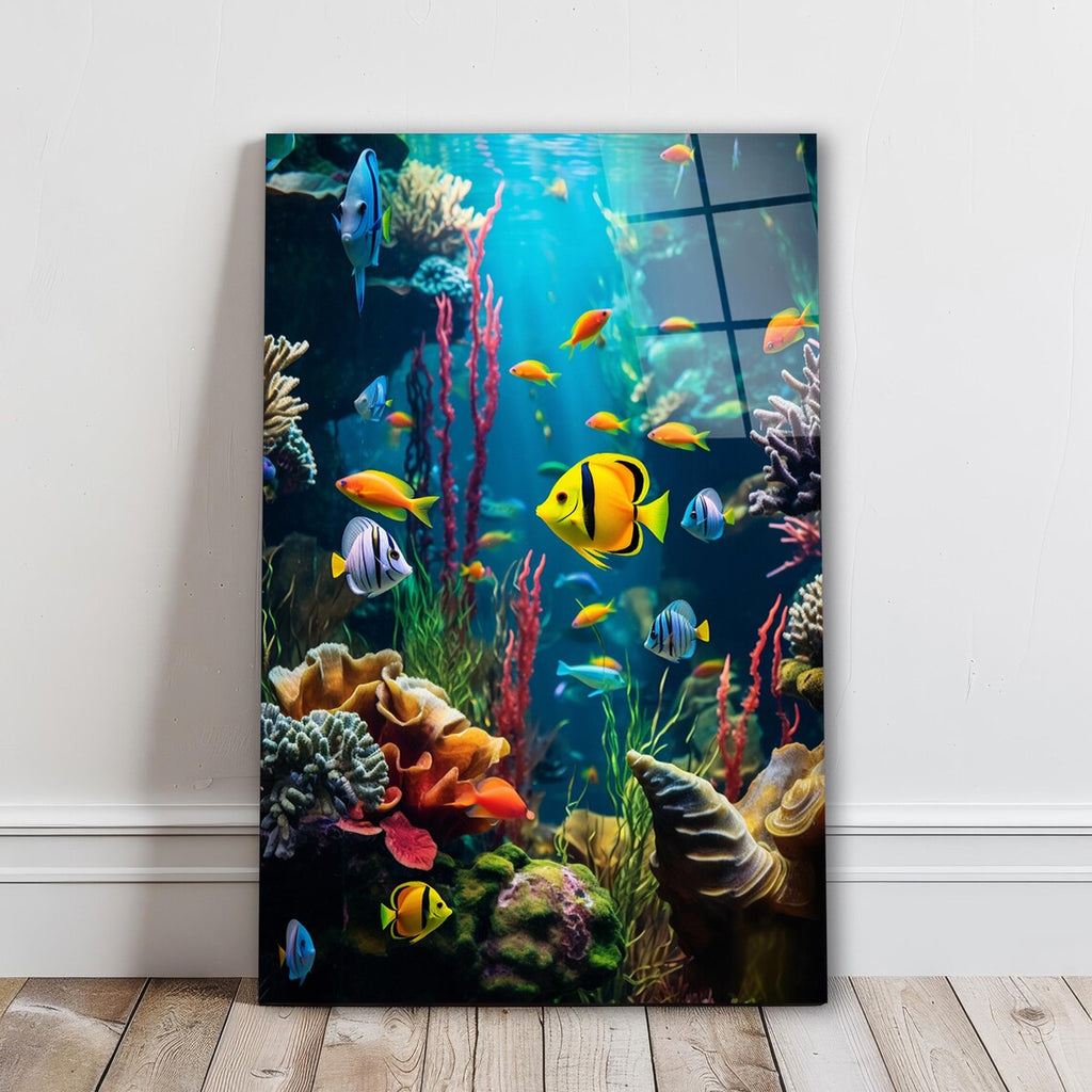 Portrait de femme en verre