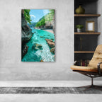 Portrait de femme en verre