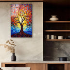 Portrait de femme en verre