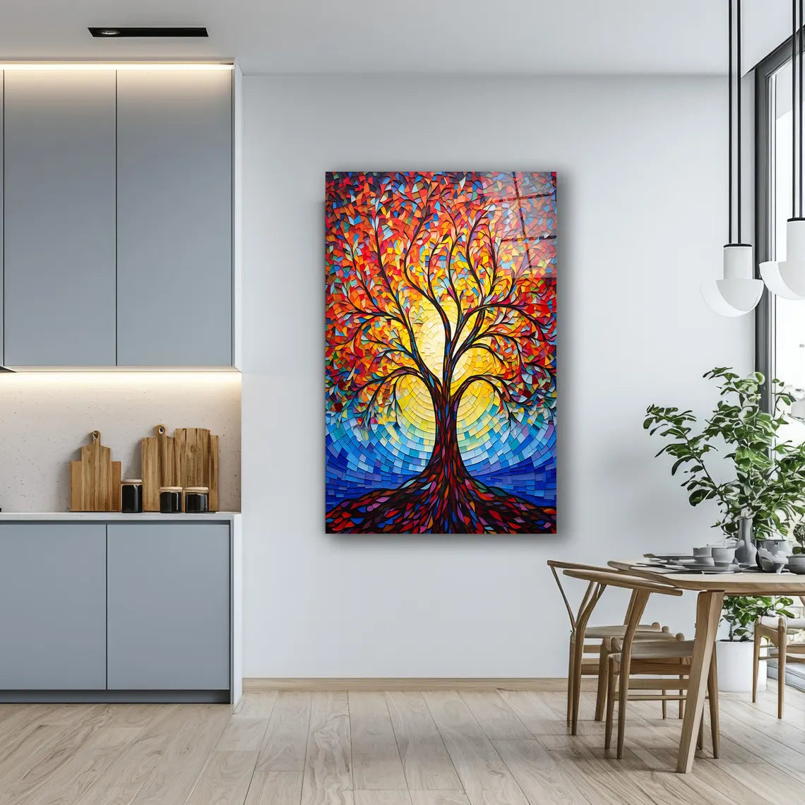 Portrait de femme en verre