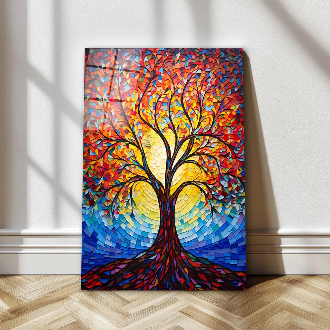 Portrait de femme en verre