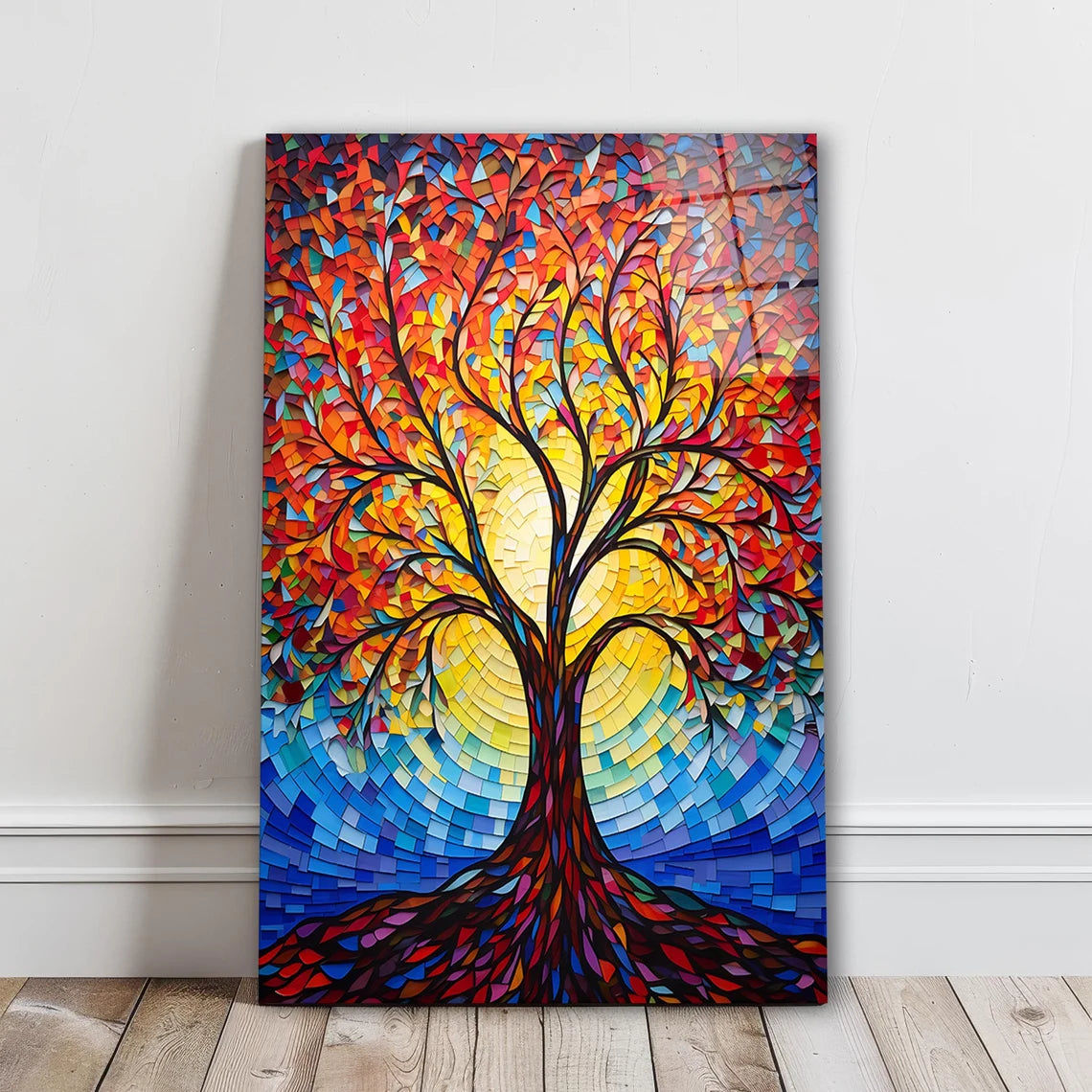 Portrait de femme en verre