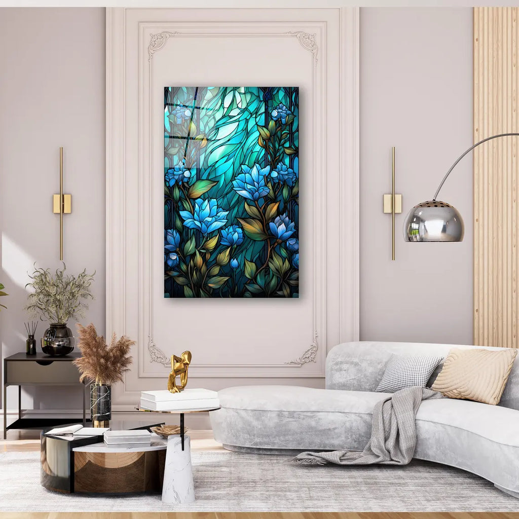 Portrait de femme en verre