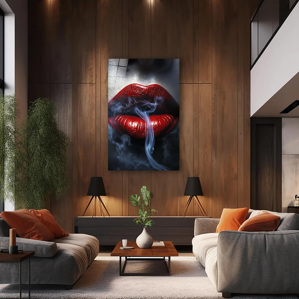 Portrait de femme en verre