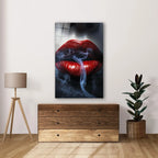 Portrait de femme en verre